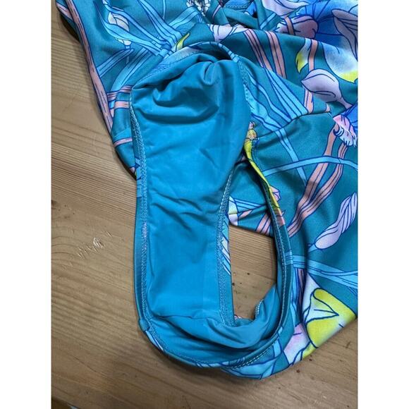 Mod Cloth Tropical Floral One Piece Swim Suit Women Small Resort Beach Trip Fun - Picture 8 of 10